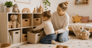 Alles hat einen festen Platz im Kinderzimmer